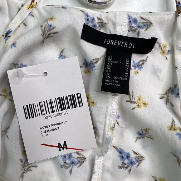 Forever 21 NWT Layer Floral Cami Top Cottagecore Razor Back Fairycore Size M - Picture 5 of 16